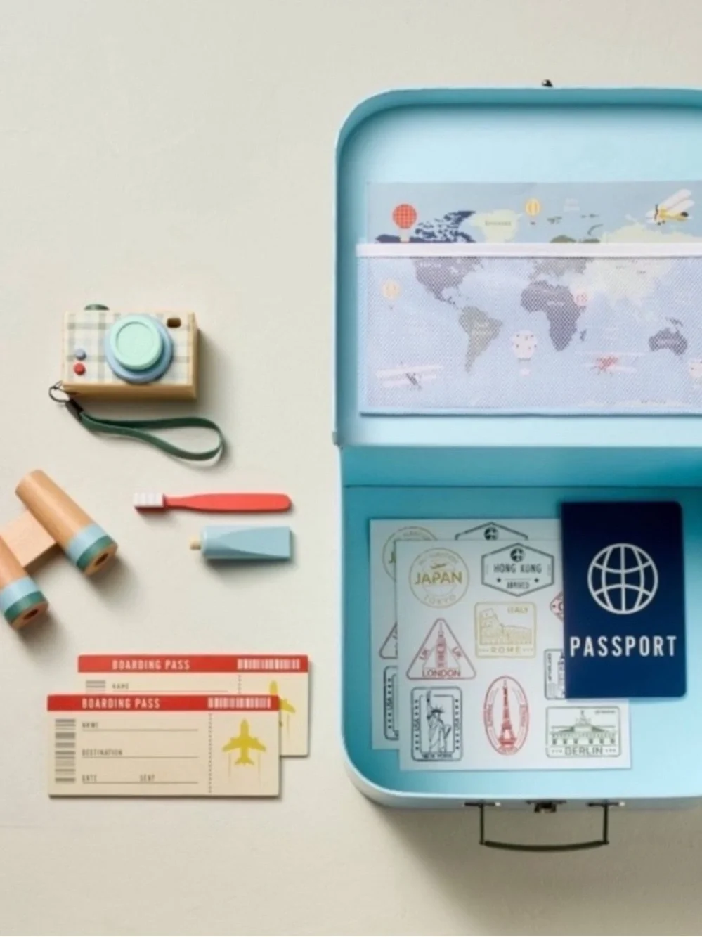 New! Kid's Toy Suitcase with Travel Accessories - Hearth & Hand™ with Magnolia